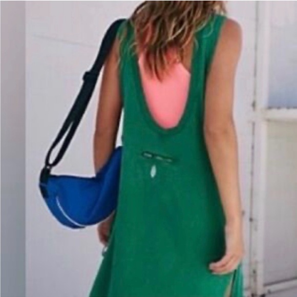 Free People Green Hot Shot tunic tank Backless Dress - Picture 2 of 12